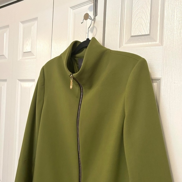 Vince Camuto Zip Front Funnel Neck 3/4 Length Jacket in Pistachio Green Size L - Picture 5 of 17
